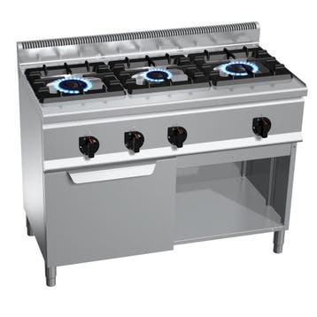 GGM Gastro | Gasfornuis - Lorenzo 600 - 1200x600mm - 34,5 kW, Verzenden