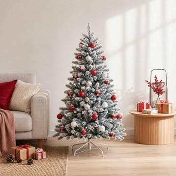 vidaXL Kerstballen set 32 st Rood en Wit Ø 6 cm Kunststof, Verzenden, Nieuw