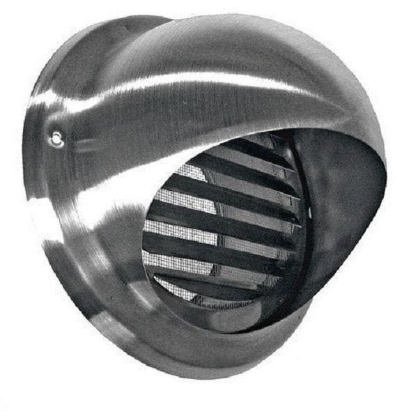 Bolrooster RVS Ø 160mm met schoepen en muggengaas, Doe-het-zelf en Verbouw, Ventilatie en Afzuiging, Nieuw, Verzenden