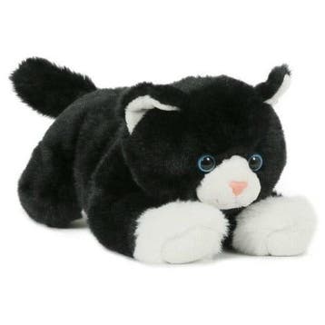 Semo kat knuffel - zwart wit - pluche - 25 cm, Verzenden, Nieuw