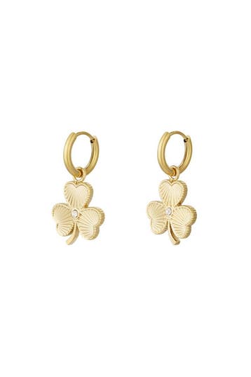 Goudlief Four-leaf clover oorbellen (Dames sieraden), Verzenden, Nieuw, Zilver, Overige materialen