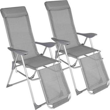 2dekans | TecTake - Set van 2 klapstoelen tuinstoelen, Tuin en Terras, Ophalen of Verzenden, Zo goed als nieuw