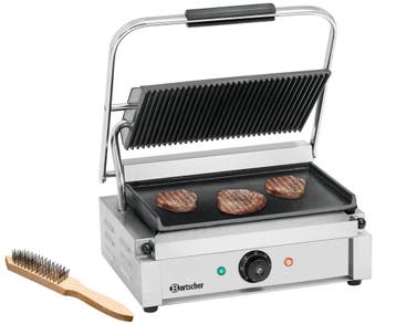 Bartscher Paninigrill 1GR | Geribbeld/Glad | Grillplaten Gie, Ophalen of Verzenden, Nieuw in verpakking