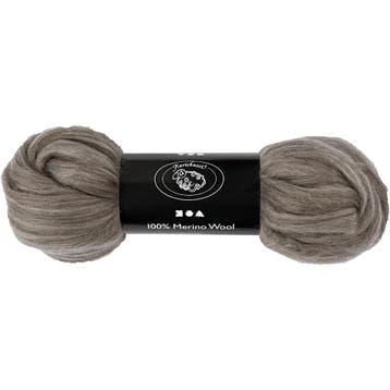 Merino Wol, dikte 21 my, natural grey, 100 gr/ 1 doos, Nieuw