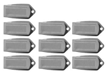 Set van 10 deurstoppers (5x10x2 cm, rubber, grijs), Ophalen of Verzenden, Nieuw