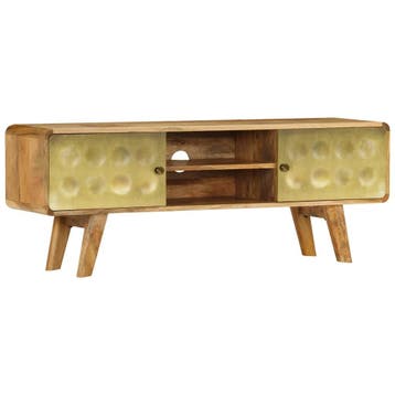 vidaXL Tv-meubel 120x30x45 cm massief mangohout, 100 tot 150 cm, Verzenden, Nieuw, Minder dan 100 cm