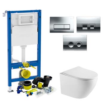 Geberit up100 Toiletset BWS Mudo | Mat Wit | Randloos met, Ophalen of Verzenden, Nieuw, Overige typen