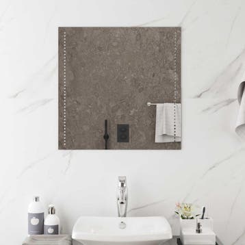 vidaXL LED Badkamer Spiegel Transparant 60 x 60 cm gehard, Huis en Inrichting, Verzenden, Nieuw