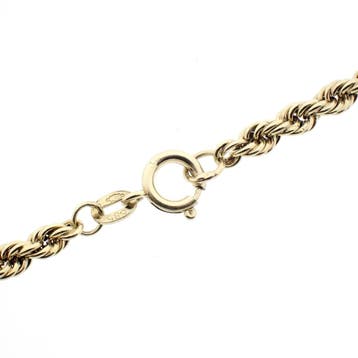 Gouden gedraaide schakelketting., Ophalen of Verzenden, Gebruikt, Goud, Goud