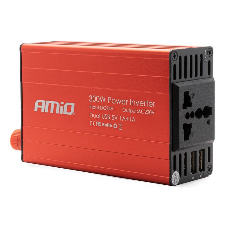 Omvormer 24V/230V 300W/600W 2xUSB PI04, Auto diversen, Auto-accessoires, Nieuw, Verzenden