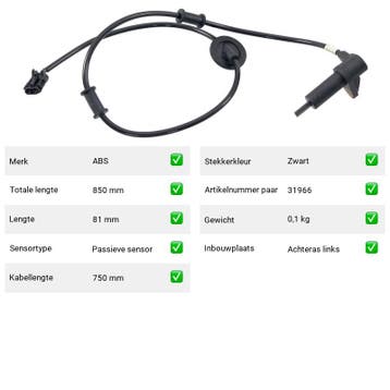 ABS-sensor Hyundai Excel 1.3 (X-3) Van 1994-10 tot 2000-01 -, Verzenden, Nieuw, Hyundai