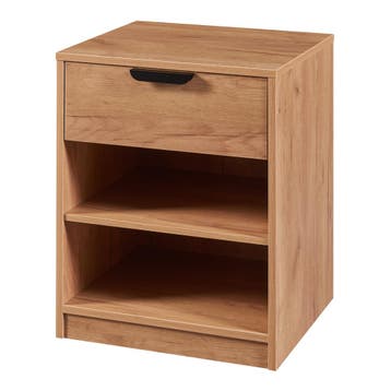 Nachtkast Varkaus 55x43x40 cm mdf eikenkleurig [en.casa], Verzenden, Nieuw