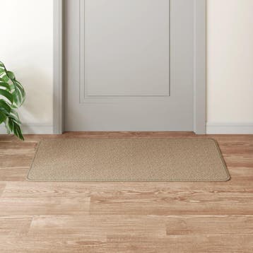 vidaXL Tapijtloper 50x100 cm sisal-look zandkleurig, Huis en Inrichting, Stoffering | Tapijten en Kleden, Verzenden, Nieuw, Bruin