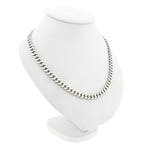Zilveren robuuste gourmetschakel ketting, Sieraden, Tassen en Uiterlijk, Kettingen, Ophalen of Verzenden, Gebruikt, Overige kleuren