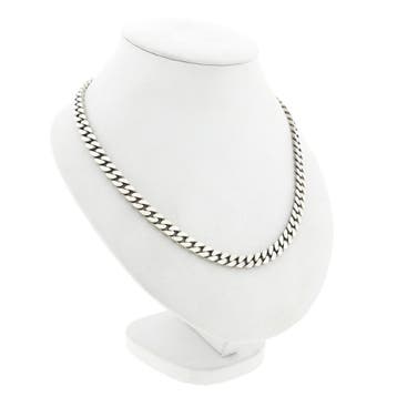 Zilveren robuuste gourmetschakel ketting, Sieraden, Tassen en Uiterlijk, Kettingen, Ophalen of Verzenden, Gebruikt, Zilver, Zilver