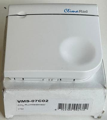 Nieuwe ClimaRad Co2 ruimtesensor. VMS-07C02, Ophalen of Verzenden, Nieuw