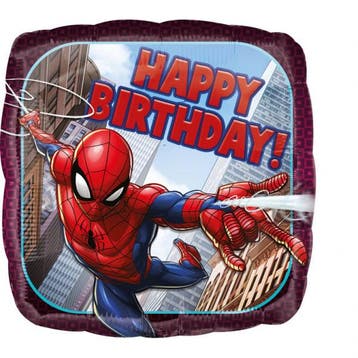 Spiderman Folieballon Happy Birthday 43cm, Ophalen of Verzenden, Nieuw