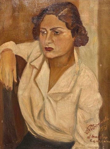 Italiaanse school (XX) - Ritratto di donna