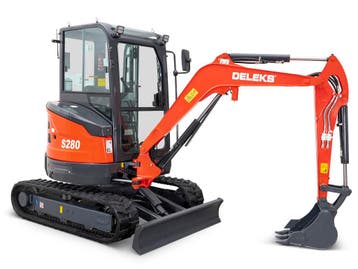 DELEKS® S280CK Minigraver 2.8t Graafmachine m. CABINE KUBOTA, Zakelijke goederen, Ophalen of Verzenden, Graafmachine
