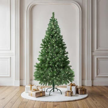 Kunstkerstboom met spuitgegoten metalen standaard, Verzenden, Nieuw