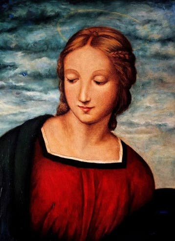 Esc. Española XX - Apres de Rafael Sancio Virgen del, Antiek en Kunst