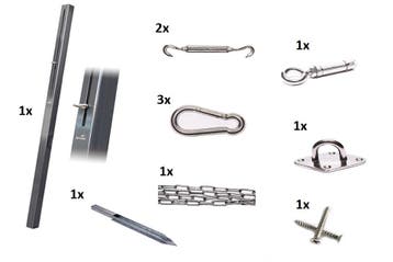 Platinum bevestigingsmaterialen schaduwdoek combinatiepakket, Verzenden, Nieuw