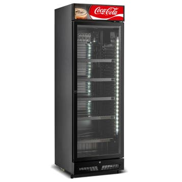 Coca Cola dranken koelkast glasdeur 400 liter Blackline, Nieuw in verpakking, Koelen en Vriezen
