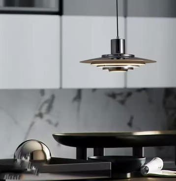 Nordic Hanglamp Zilver – Moderne LED Plafondlamp Nieuw Luxe, Verzenden, Nieuw