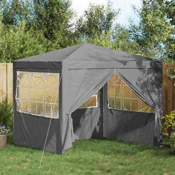 vidaXL Partytent 250 x 250 x 240 cm Lichtgrijs PE en staal, Verzenden, Nieuw, Partytent