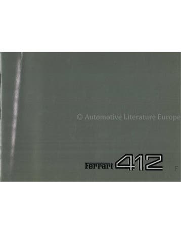1985 FERRARI 412 PERSMAP FRANS 353/85, Nieuw, Ferrari, Author