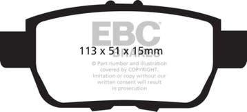 EBC 05-14 Honda Ridgeline 3.5 Greenstuff Rear Brake Pads, Ophalen of Verzenden, Nieuw