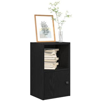 vidaXL Boekenkast 31x24x52 cm bewerkt hout zwart, Verzenden, Nieuw, Overige houtsoorten