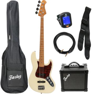 Fazley Sunset Series Jellyfish 4 Olympic White basgitaar, Muziek en Instrumenten, Verzenden, Nieuw