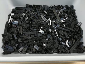 Lego - geen serie - 01. Partij van 1000 zwarte bouwstenen -, Nieuw