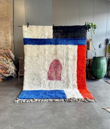 Kleurrijk Marokkaans Mrirt-wol tapijt – Handgemaakt Berber, Nieuw