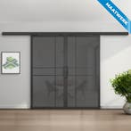 Dubbele stalen Schuifdeuren met koofsysteem 6 Vlaks Maatwerk, Doe-het-zelf en Verbouw, Kozijnen en Schuifpuien, Nieuw, Metaal