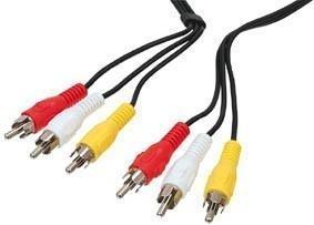 Tulp Audio Video Kabel 3 meter M-M - Zwart, Verzenden, Nieuw