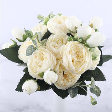 Kunst Boeket - Zijden Rozen Roos Bloemen Luxe Boeketten, Verzenden, Nieuw