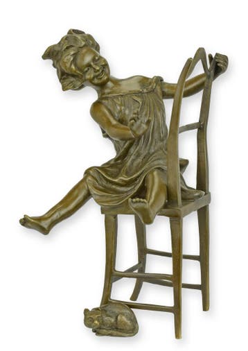 A BRONZE SCULPTURE CALLED HAPPY CAT (Beeldjes - Decoratie), Verzenden, Nieuw