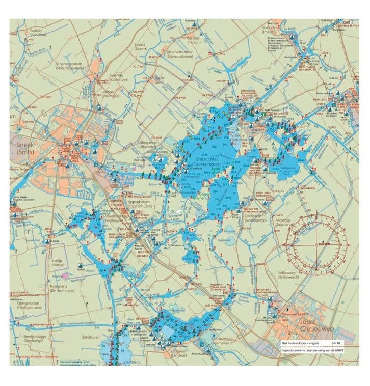 Kaartkussen Sneekermeer, Watersport en Boten, Accessoires en Onderhoud, Nieuw, Ophalen of Verzenden