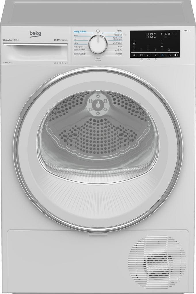 €479 Beko B5T68243W2 wasdroger Vrijstaand Voorbelading 8, Witgoed en Apparatuur, Wasdrogers, Ophalen of Verzenden