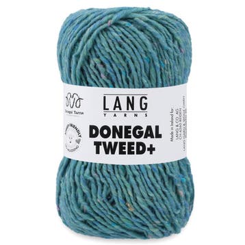 Lang Yarns Donegal Tweed+ - 73 Zeeblauw - 100% Scheerwol (, Ophalen of Verzenden, Nieuw