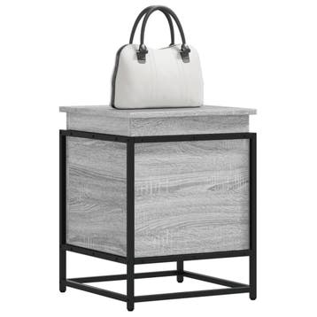 vidaXL Opbergbox met deksel 40x40x51,5 cm bewerkt hout grijs, Verzenden, Nieuw