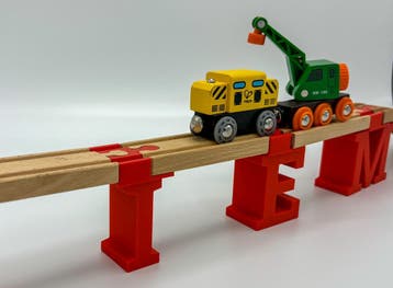Op maat gemaakte houten trein naam brug (Brio/IKEA/Aldi), Ophalen of Verzenden, Nieuw, Overige typen