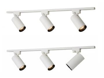 Veiling - 2x 2 meter Railsysteem met 6 st railspot GU10 fitt, Huis en Inrichting, Lampen | Plafondlampen, Nieuw