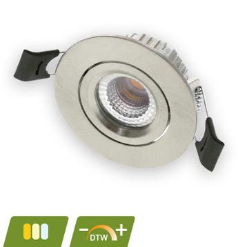 LED INBOUWSPOT | POLLUX | SLIM-FIT | 5W | DIM2WARM | ZILVER, Ophalen of Verzenden, Nieuw