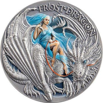Kameroen. 2000 Francs 2024 Frost Dragon The Dragonology 2 oz