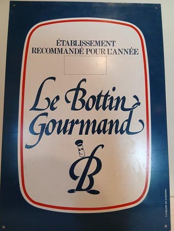 Le Bottin Gourmand - Emaille bord - Etablissement Recommande