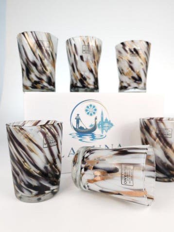 Secoloventesimo - Drinkservies (6) - LAGUNA - Glas - 6 Goti