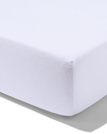 HEMA Hoeslaken 90x200cm flanel wit, Verzenden, Nieuw, Wit